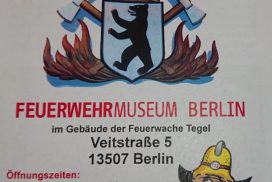 Plakat Feuerwehrmuseum Berlin-Tegel (Foto: Birgit Leuthold)
