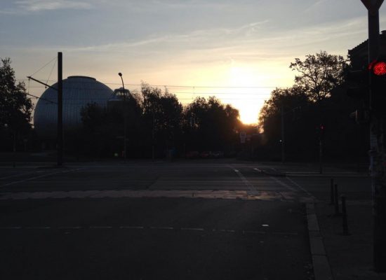Sonnenaufgang in Berlin - Auf dem Weg ins Studio