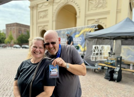 Franky von Tide und Birgit nach dem Gig